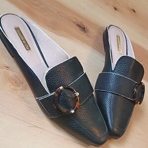 Louise et Cie Brileigh Black Leather Mules